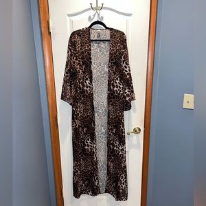 Leopard print cover up